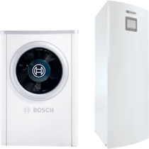 Bosch Compress 6000 AW-17+AWM S 13-17 Levegő-víz hőszivattyú 17 kW 3F, Elektromos pótfűtésel, Solar tárolóval