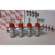 FAR Áramlásmérős Osztó gyűjtő 4 körös, 1"-3/4"