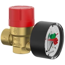 Flamco Prescomano bizt. szelep+manométer 1/2" 3bar