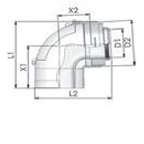 Tricox PPs/Alu ellenőrző könyök 80/125 mm 87°