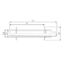 Tricox PPs/Alu parapet 80/125 mm 2db takaró lemezzel