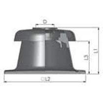 Tricox Kürtő fedél fekete 80mm