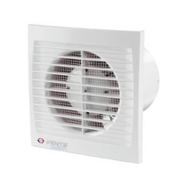 Vents 100 Silenta-STHL Alacsony Zajszintű és Energiafogyasztású Ventilátor Lapos Előlappal Páraérzékelővel, Időkapcsolóval és Golyóscsapággyal