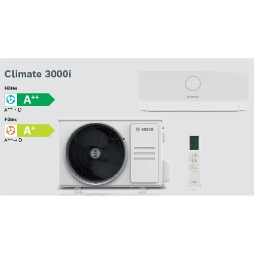 Bosch Climate 3000i W CL3000i26E Inverteres Split klíma csomag 2,6 kW