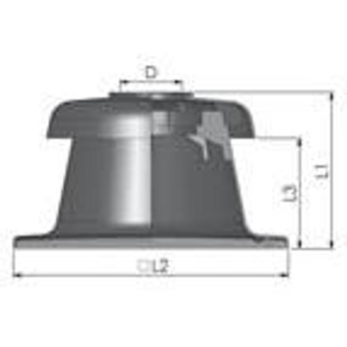 Tricox Kürtő fedél fekete 60mm