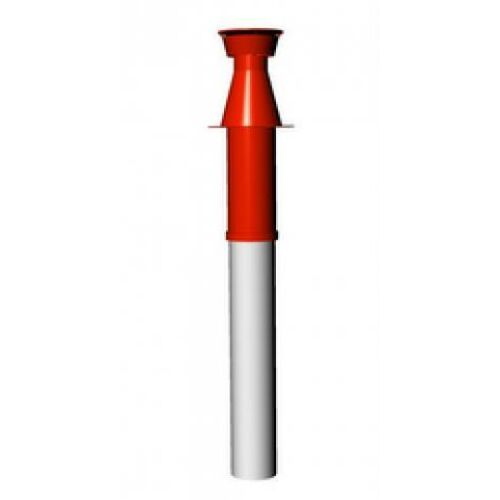 Ariston Tetőátvezető idom, alu/pp, Ø60/100 mm, piros