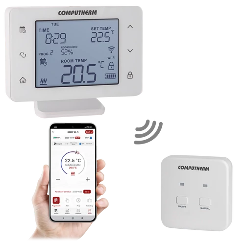 COMPUTHERM Q20RF Wi-Fi digitális, programozható szobatermosztát